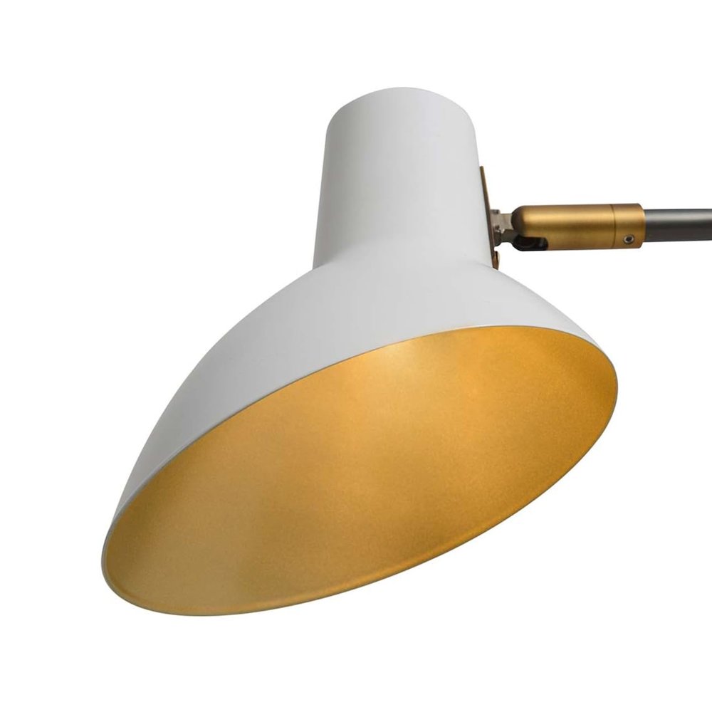 Swing Wall Light - Matte White and Gunmetal. Picture 6