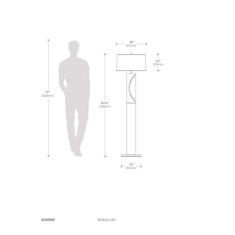 Half Moon Floor Lamp - Dark Brown. Picture 6