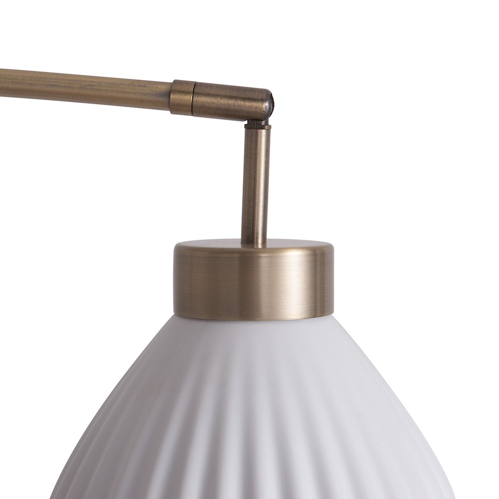 Santa Clara 3 Light Arc Floor Lamp - Weathered Brass. Picture 1