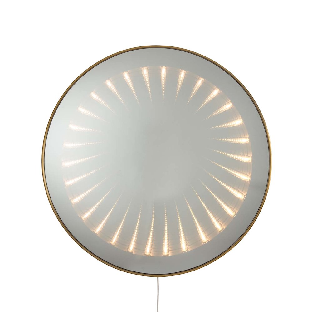 Original 1972 Carnival Round LED Infinity Wall Mirror. Picture 5