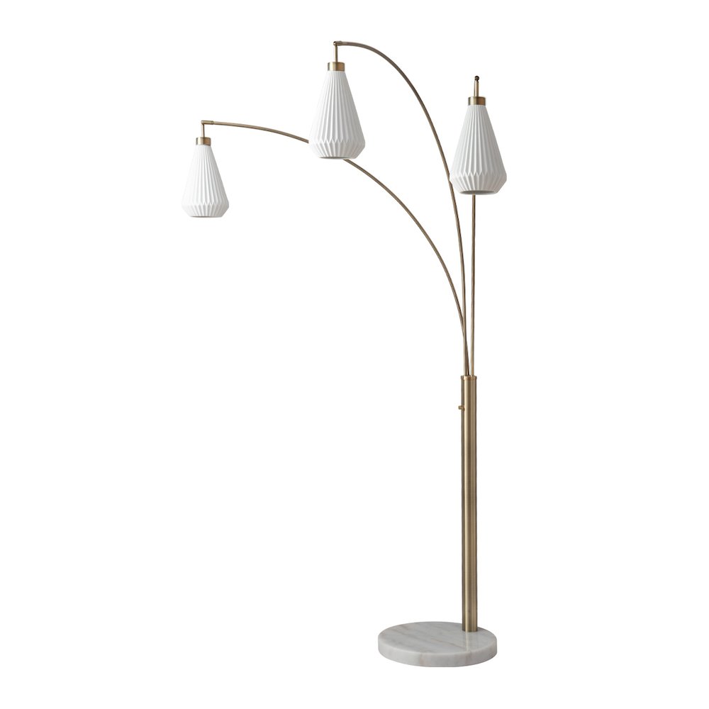Concord Bone Porcelain Shade 3 Light Arc Floor Lamp - 85". Picture 6