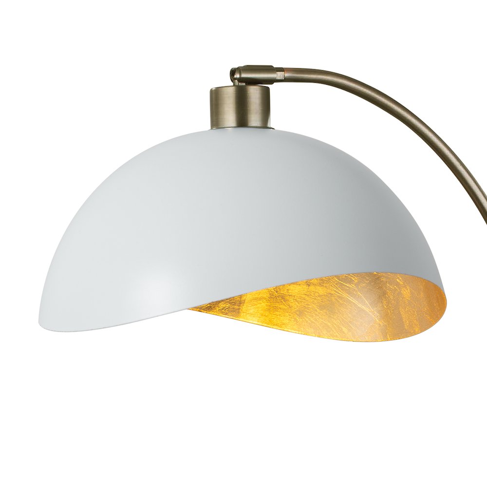 Luna Bella Table Lamp - 28", Weathered Brass, Matte White/Gold Leaf Shade. Picture 9