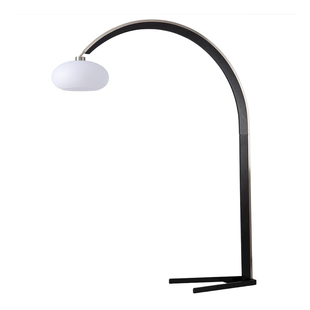 Vaulted Arc Floor Lamp by Peter Morelli - 86", 1968 design, Black Wood. Picture 4