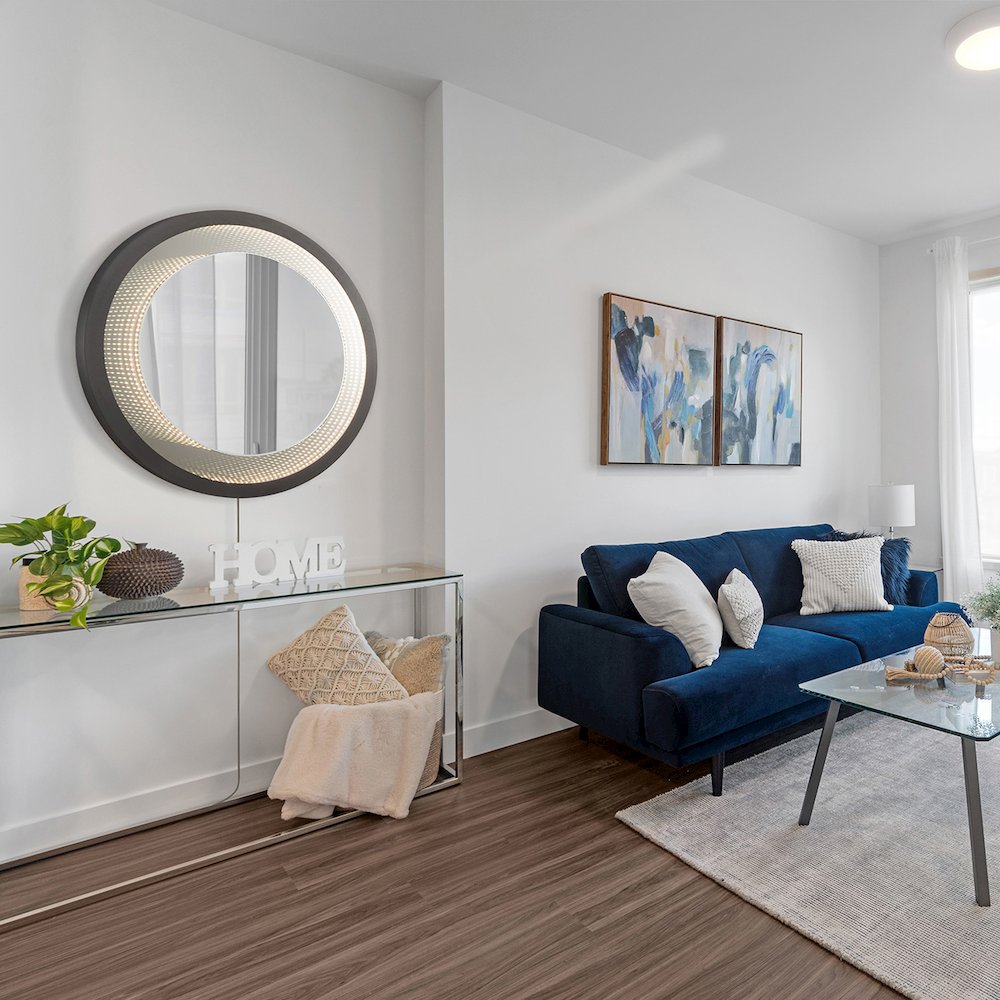 Starfall Vanishing Infinity LED Round Wall Mirror - Gunmetal. Picture 7