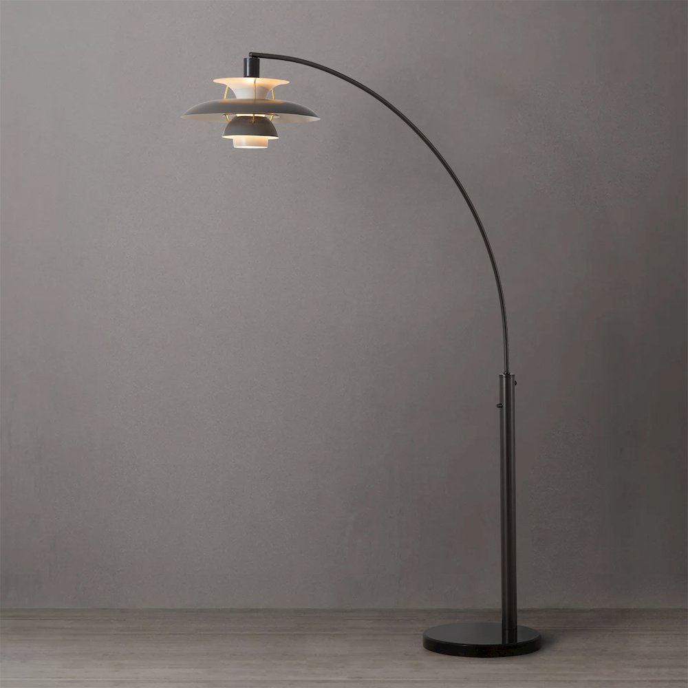 Palm Springs 1 Light Arc Floor Lamp - Gunmetal. Picture 6