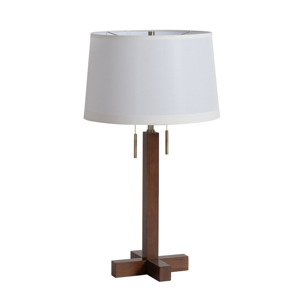 Swiss Cross Table Lamp - Dark Walnut. Picture 4