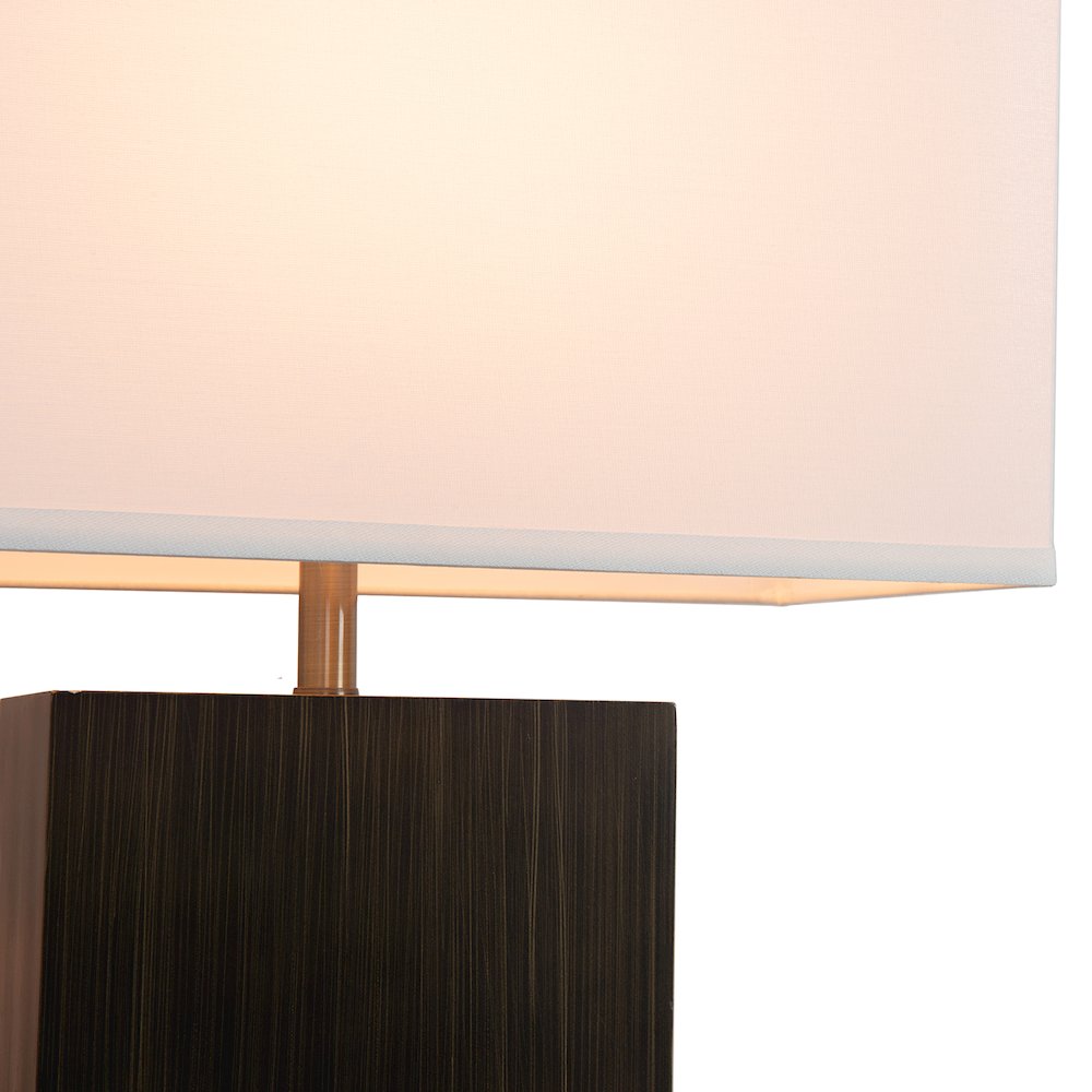 Zen Standing Table Lamp with Night Light - Gilded Ebony. Picture 2