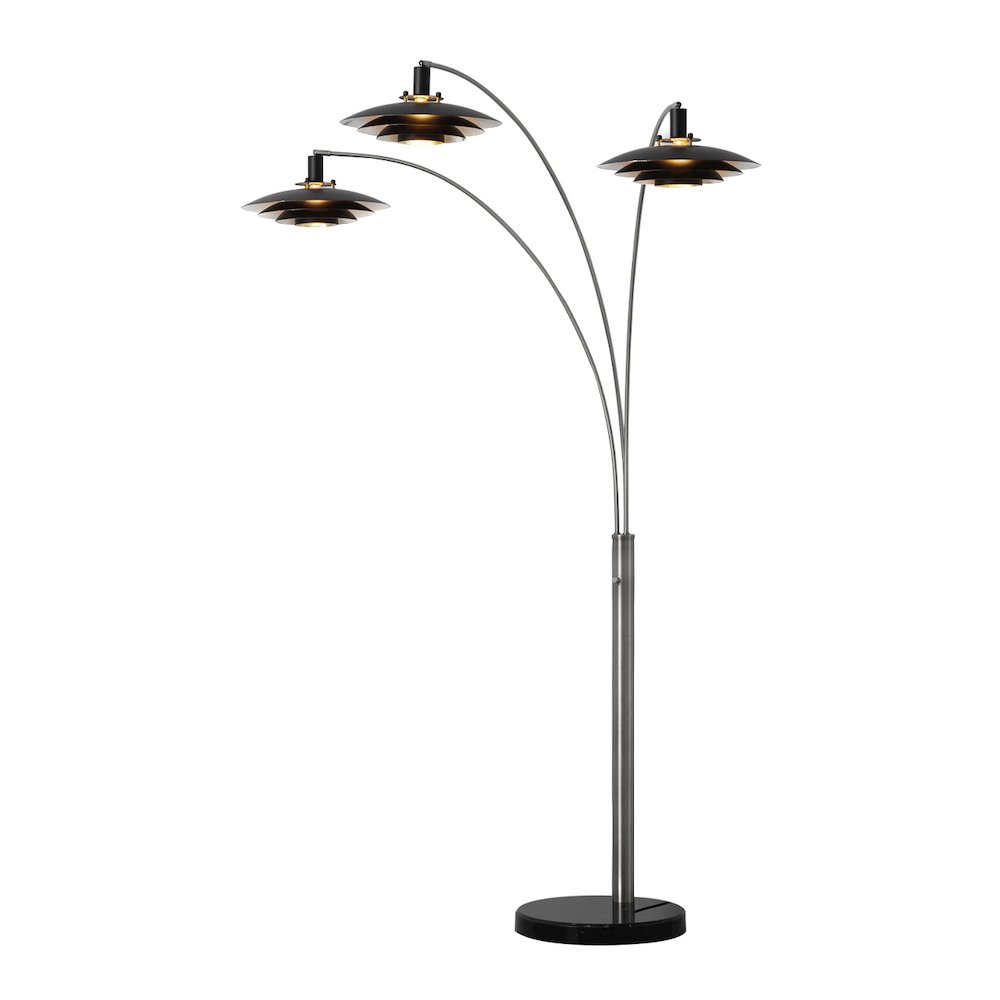 Rancho Mirage 3 Light Arc Floor Lamp - 84", Antique Nickel finish. Picture 8
