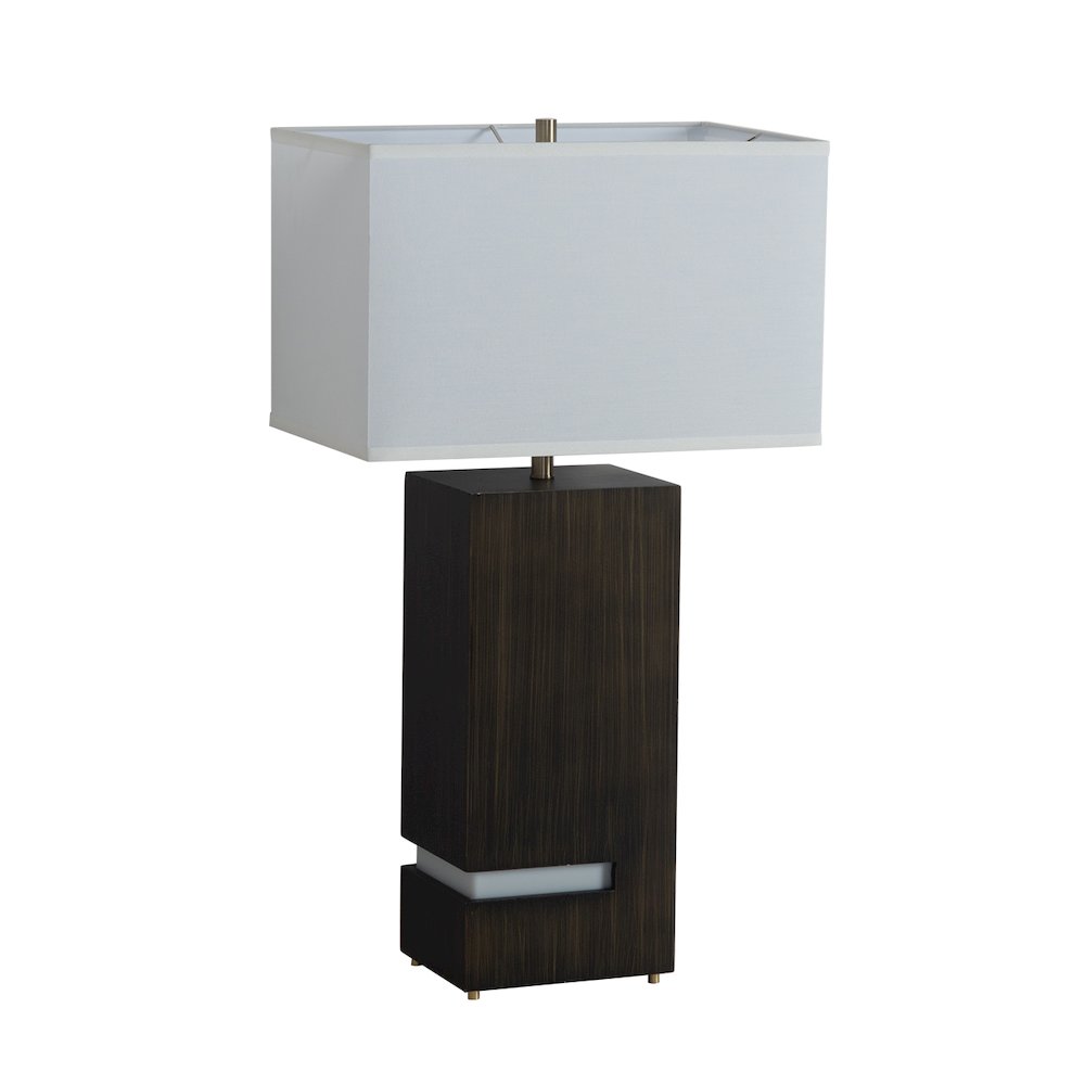 Zen Standing Table Lamp with Night Light - Gilded Ebony. Picture 5