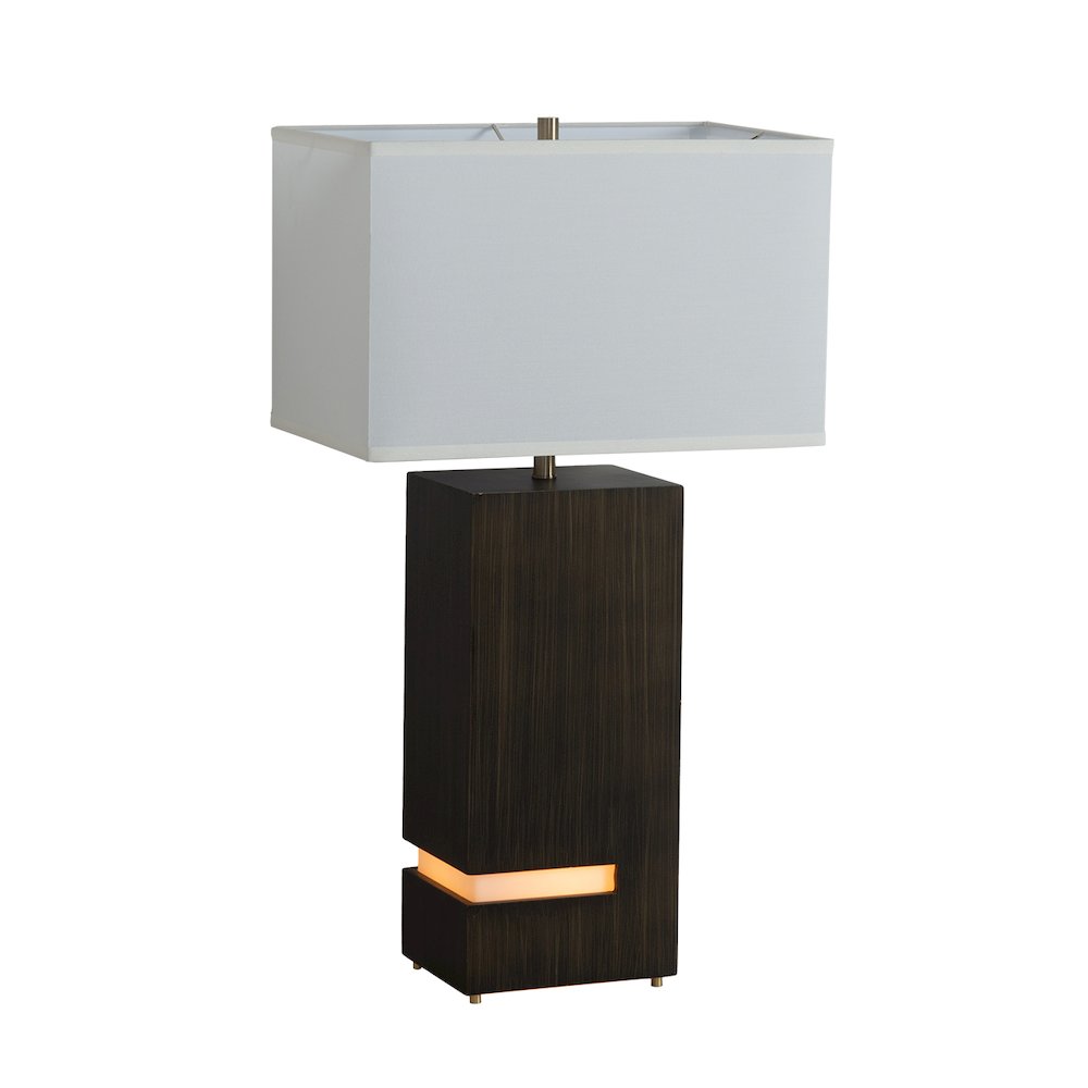 Zen Standing Table Lamp with Night Light - Gilded Ebony. Picture 6