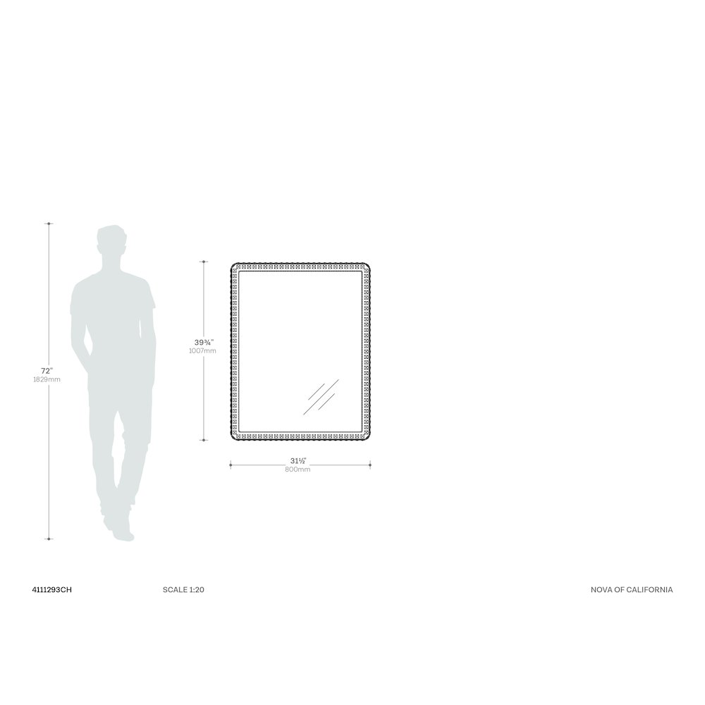 Marilyn Illuminated Rectangular Wall Mirror. Picture 5