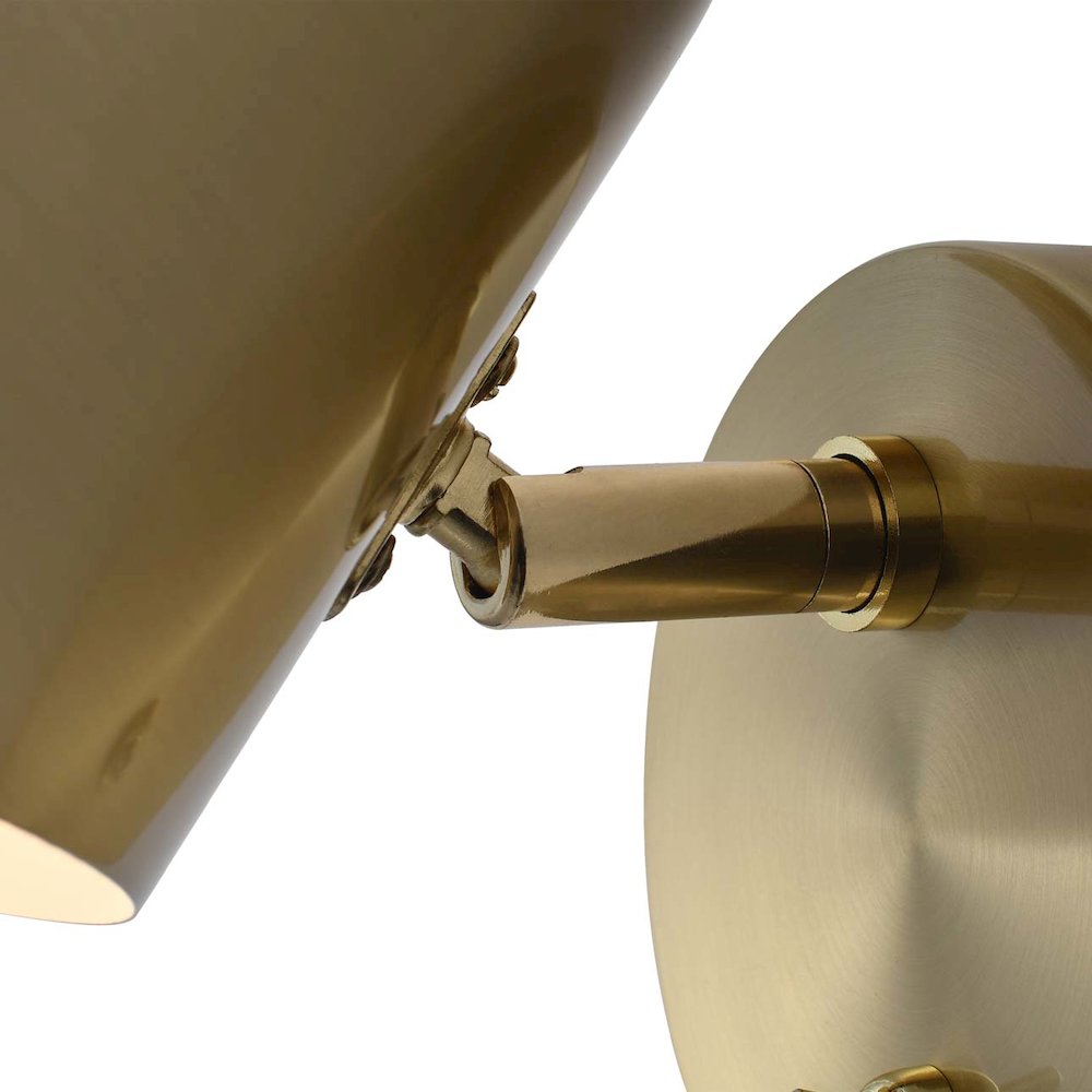 Culver Plug-in Wall Sconce - Brushed Brass, Brushed Brass. Picture 3