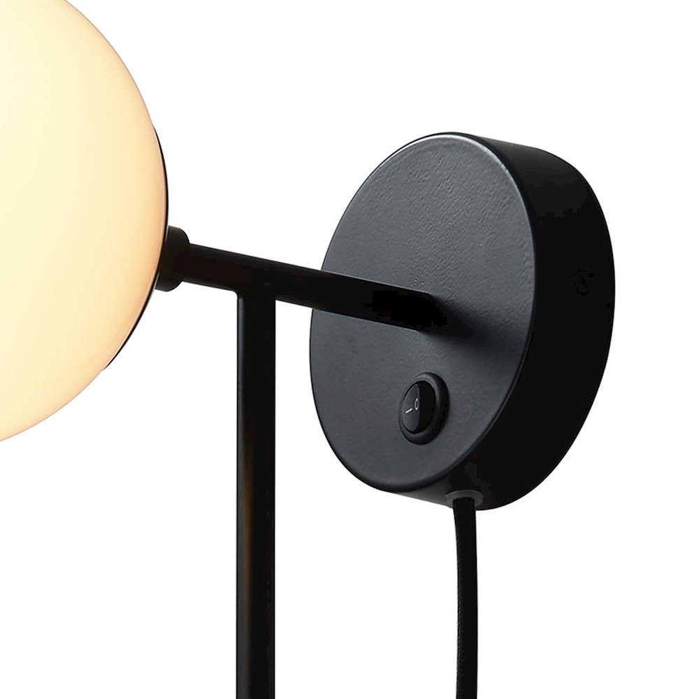 Duo Modern Contemporary Wall Sconce - Matte Black. Picture 2