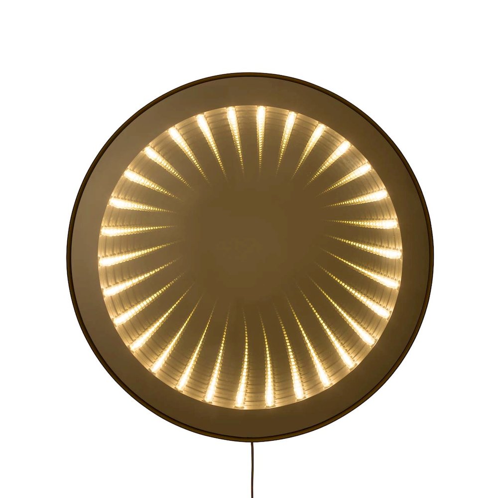 Original 1972 Carnival Round LED Infinity Wall Mirror. Picture 4