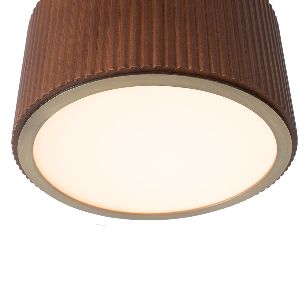 Tambo Semi-Flush Mount Ceiling Light - Dark Walnut 7.25" Diameter. Picture 9