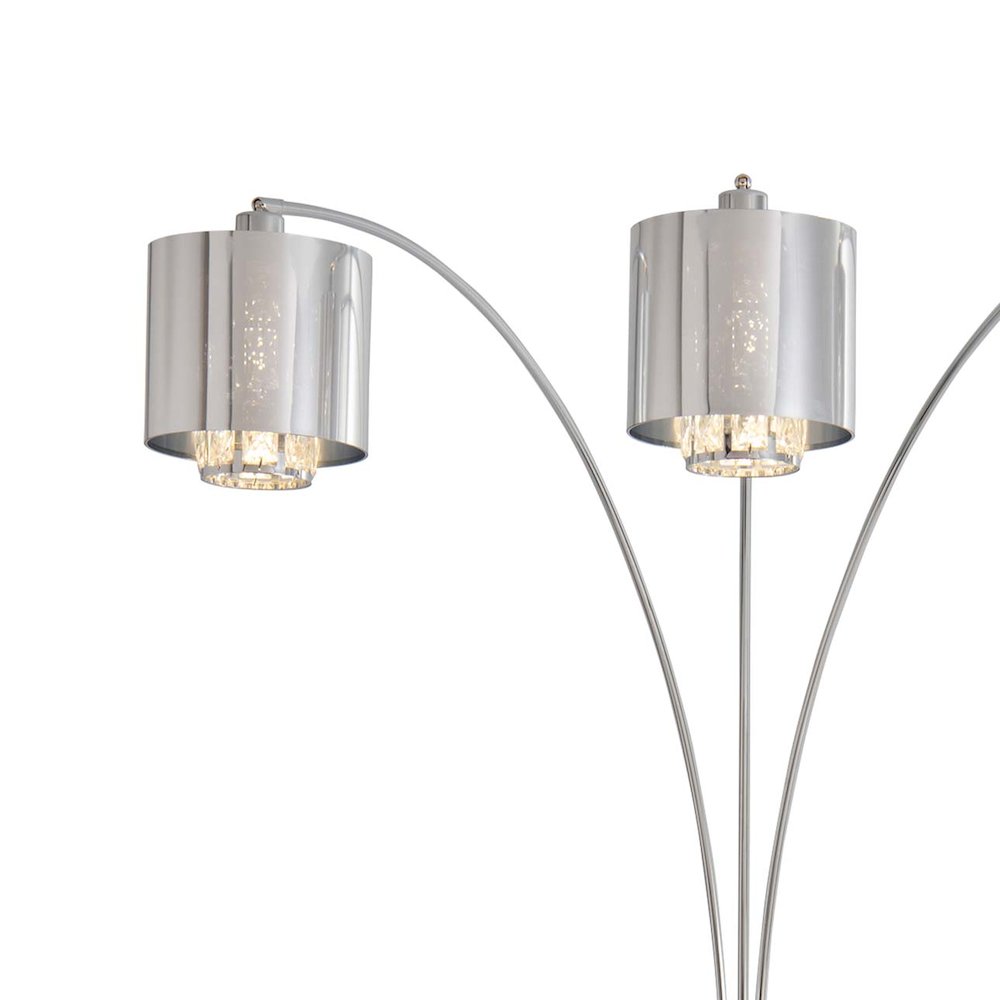 Marilyn 3 Light Arc Floor Lamp - Chrome. Picture 2
