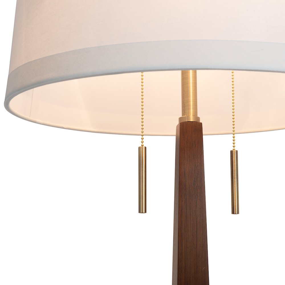 Taper Table Lamp - Dark Walnut. Picture 1