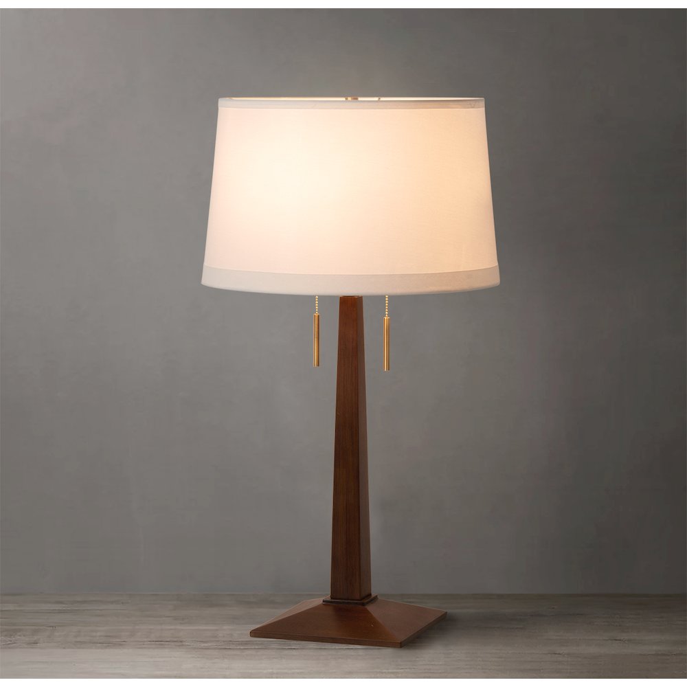 Taper Table Lamp - Dark Walnut. Picture 7