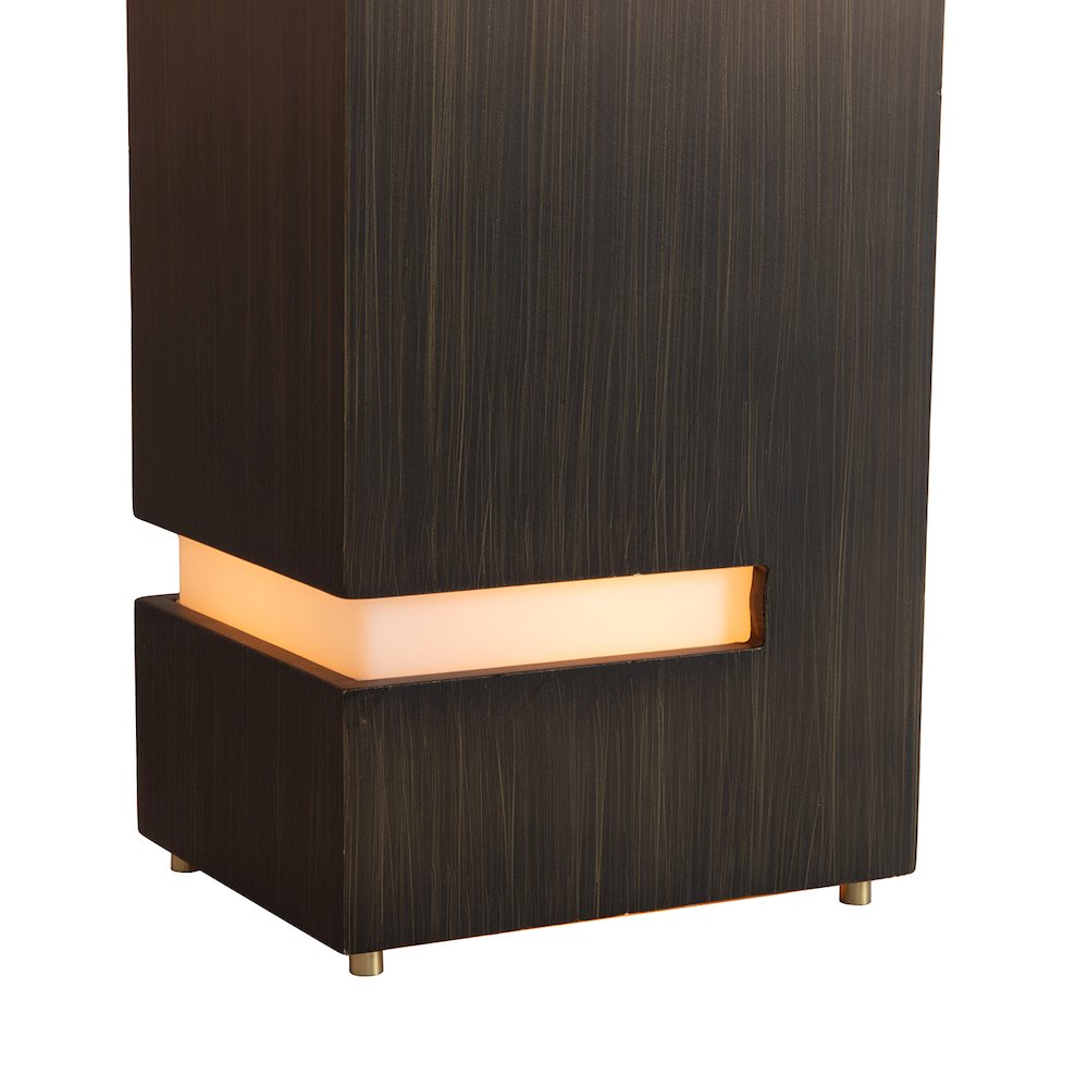 Zen Standing Table Lamp with Night Light - Gilded Ebony. Picture 1