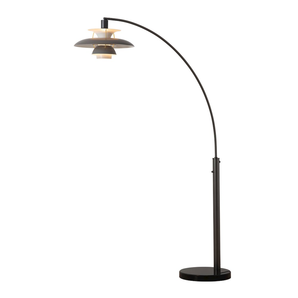 Palm Springs 1 Light Arc Floor Lamp - Gunmetal. Picture 9