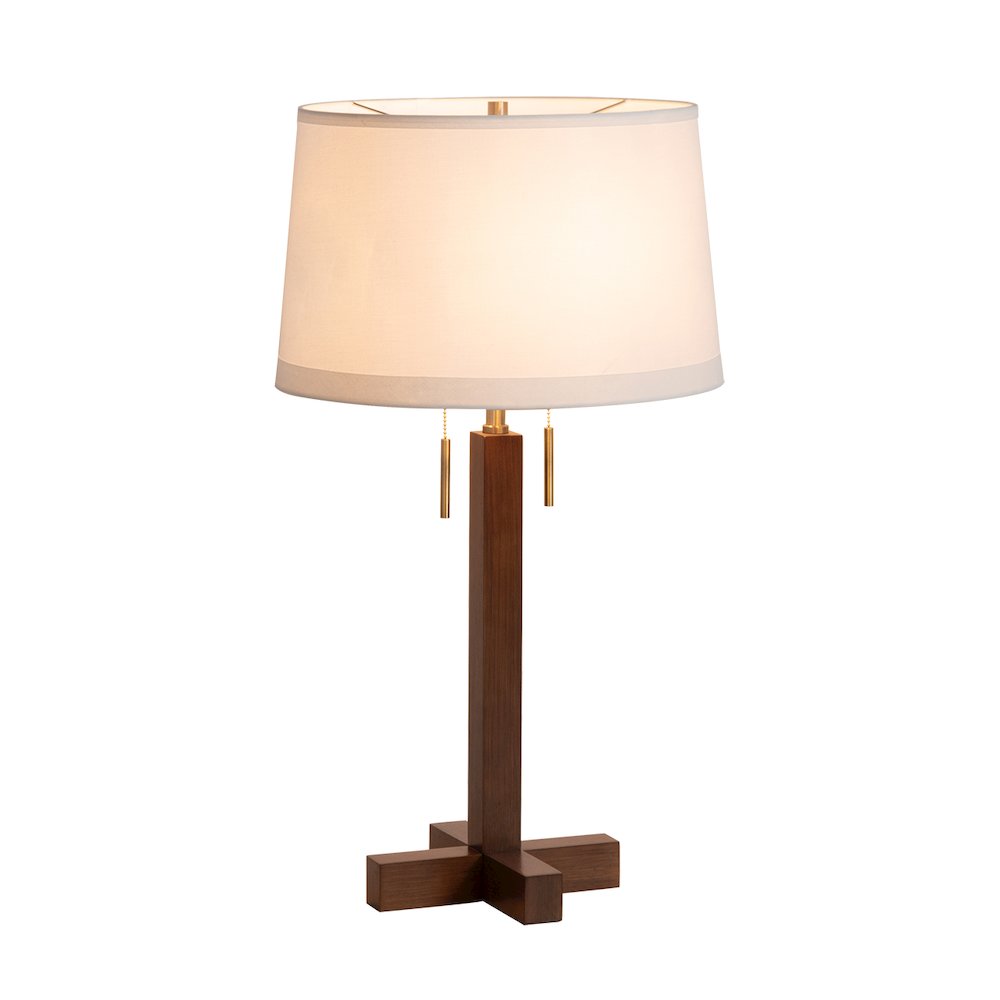 Swiss Cross Table Lamp - Dark Walnut. Picture 11