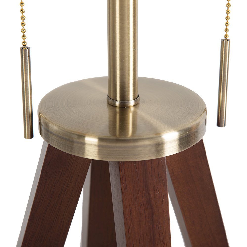 Quattro Floor Lamp - Dark Walnut. Picture 1