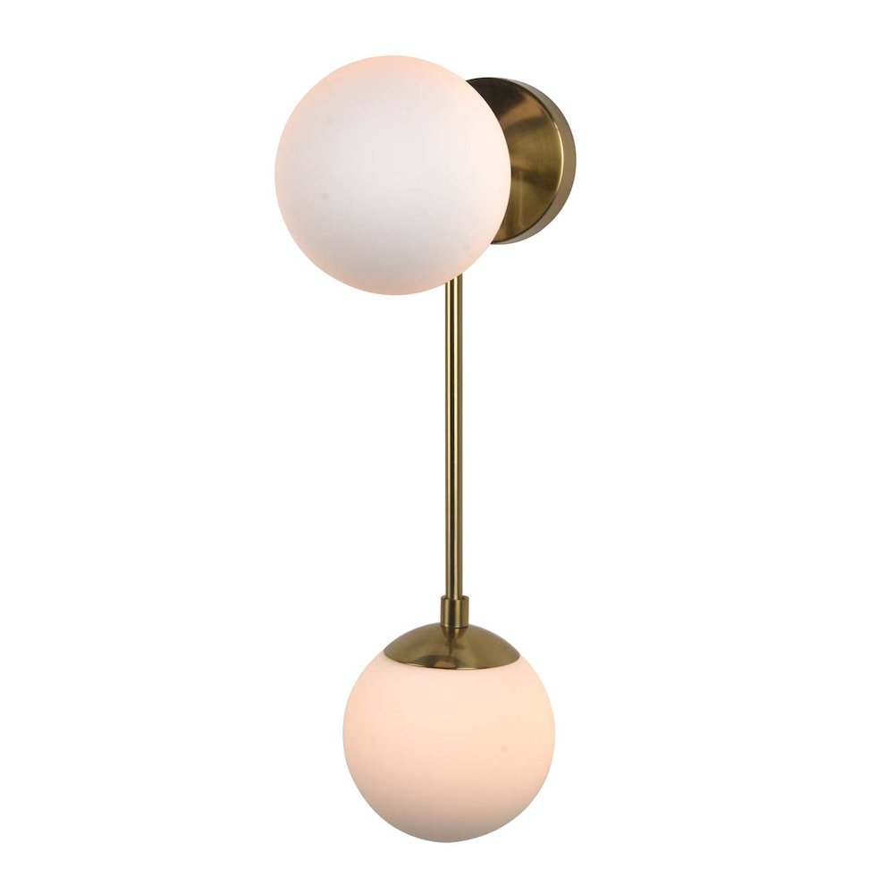 Duo Modern Contemporary Wall Sconce - Brushed Brass. Picture 1