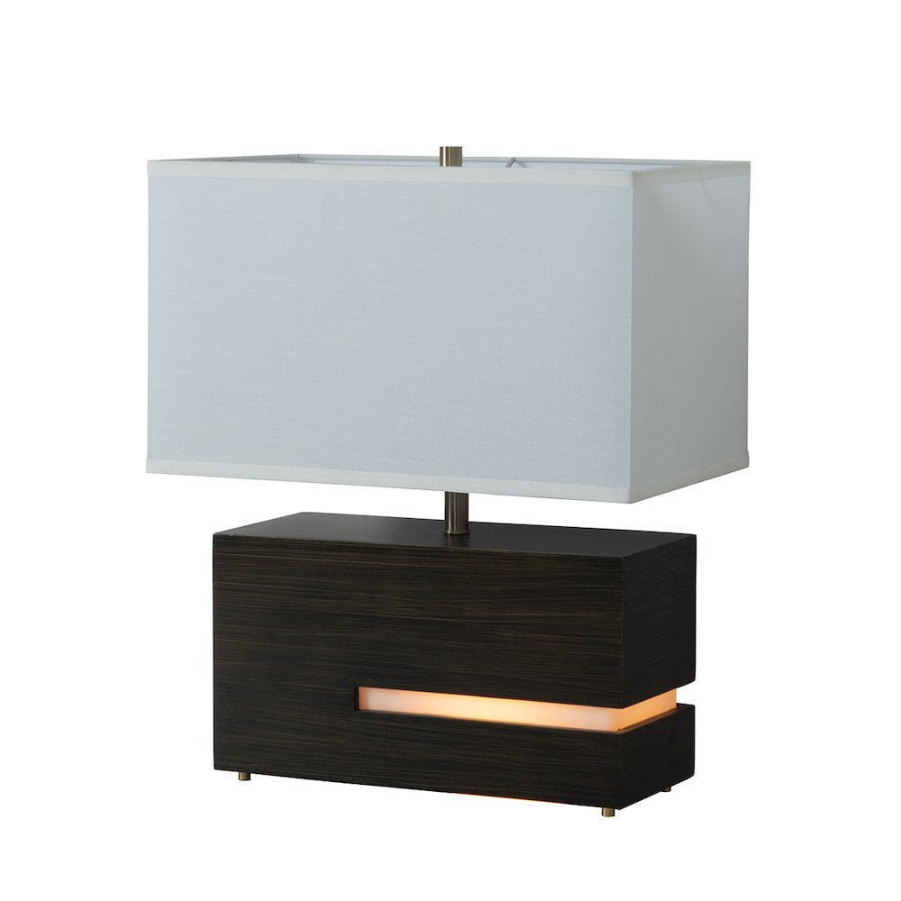 Zen Reclining Table Lamp with Night Light - Gilded Ebony. Picture 4
