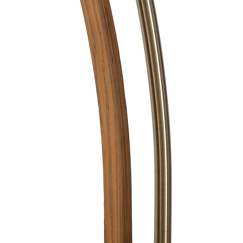 Original 1961 Morelli Arc Floor Lamp - Weathered Brass & Walnut. Picture 3