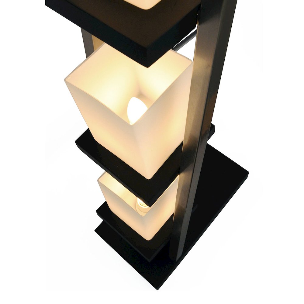 Escalier Floor Lamp - 61", Espresso & Brushed Nickel. Picture 7