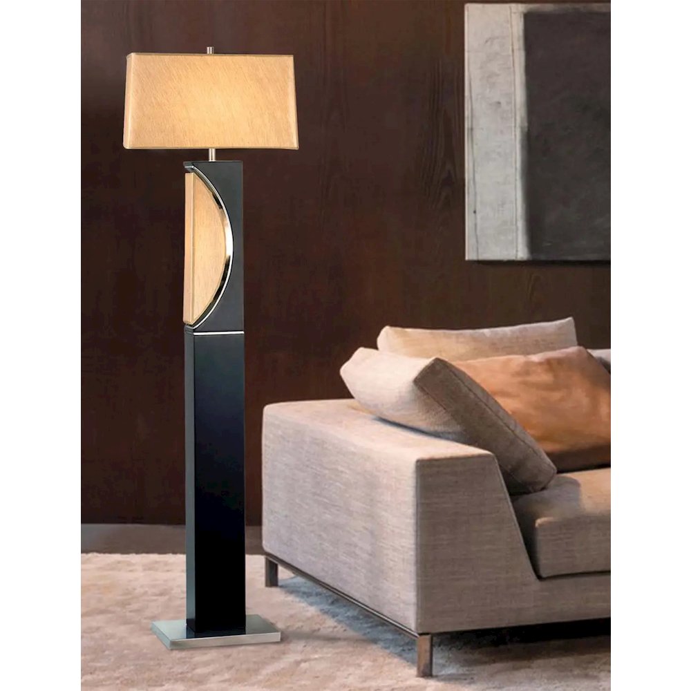 Half Moon Floor Lamp - Dark Brown. Picture 3