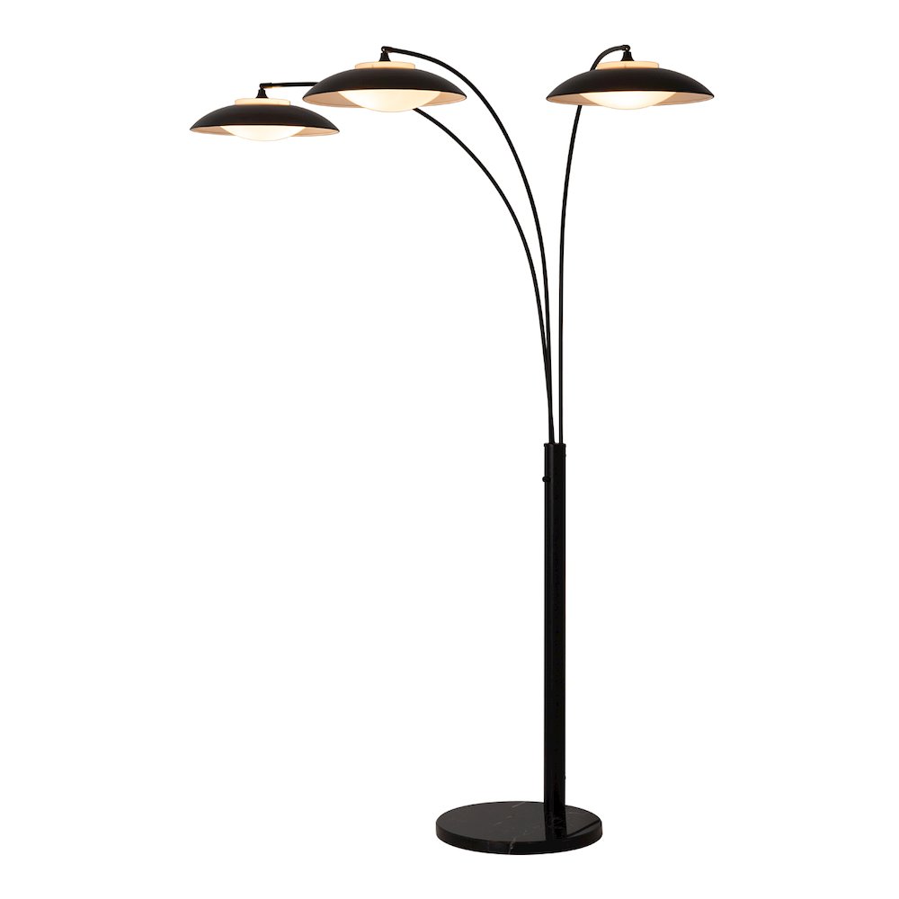 Saucer 3 Light Arc Floor Lamp. Picture 11