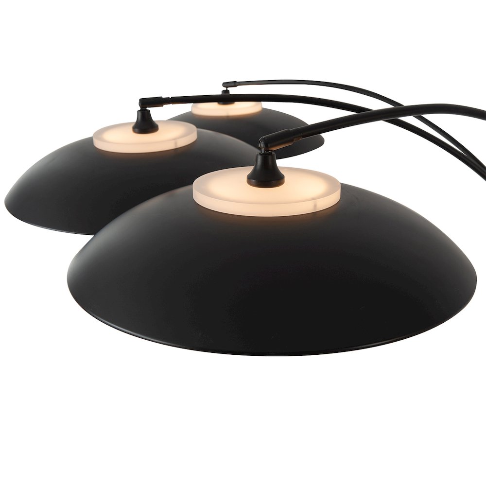 Saucer 3 Light Arc Floor Lamp. Picture 2