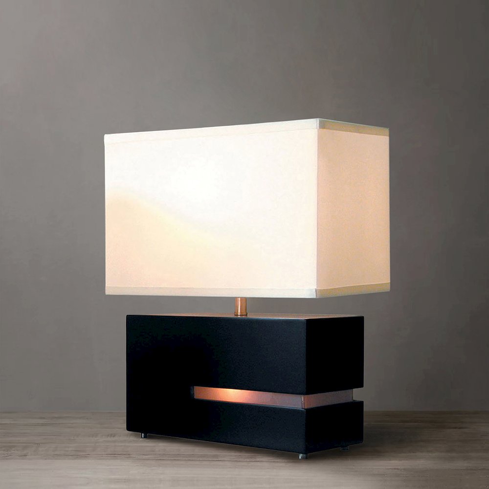 Zen Reclining Table Lamp with Night Light - Dark Brown. Picture 4
