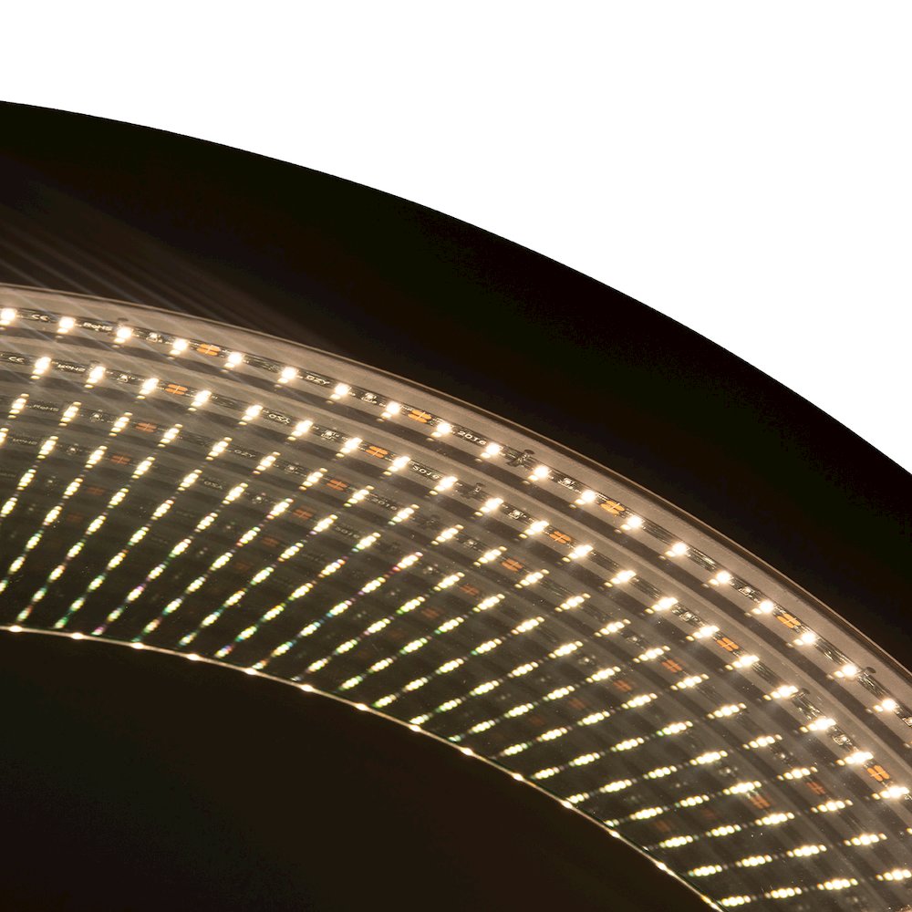 Starfall Vanishing Infinity LED Round Wall Mirror - Gunmetal. Picture 4