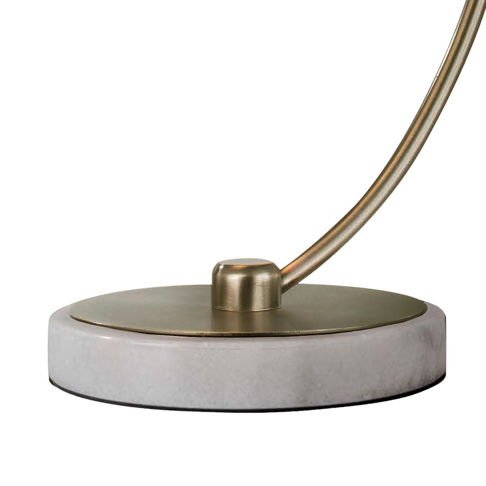 Luna Bella Table Lamp - 28", Weathered Brass, Matte White/Gold Leaf Shade. Picture 2