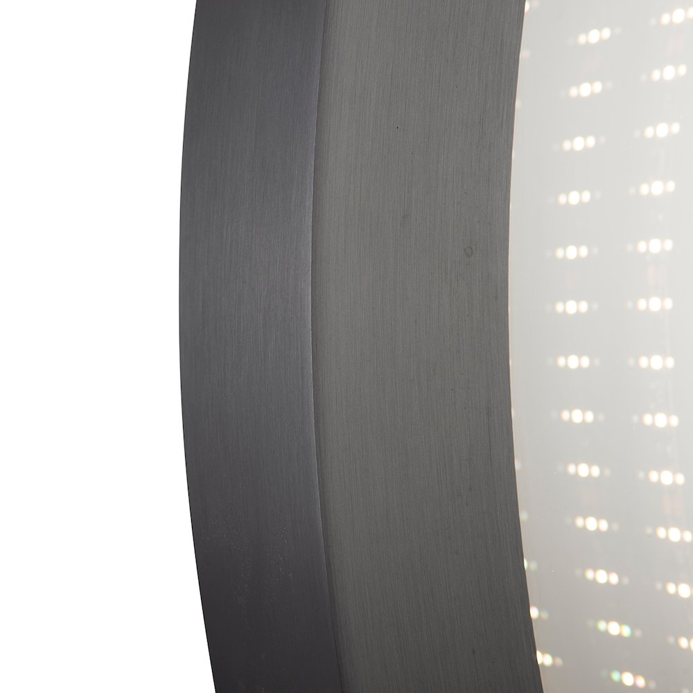 Starfall Vanishing Infinity LED Round Wall Mirror - Gunmetal. Picture 3