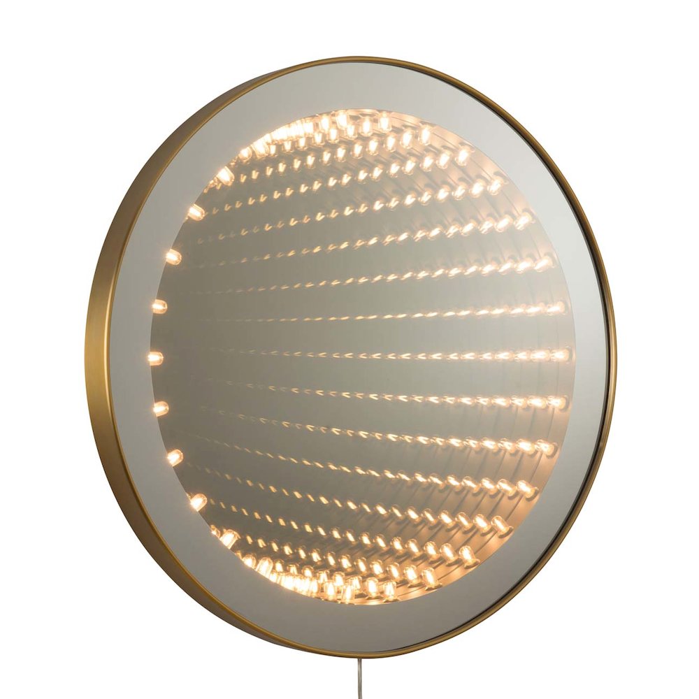 Original 1972 Carnival Round LED Infinity Wall Mirror. Picture 12