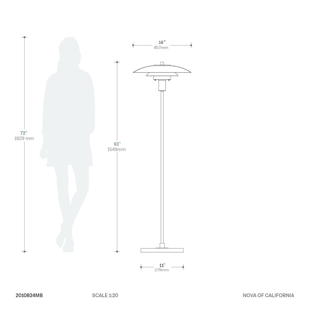 Rancho Mirage Floor Lamp - Matte Black. Picture 10