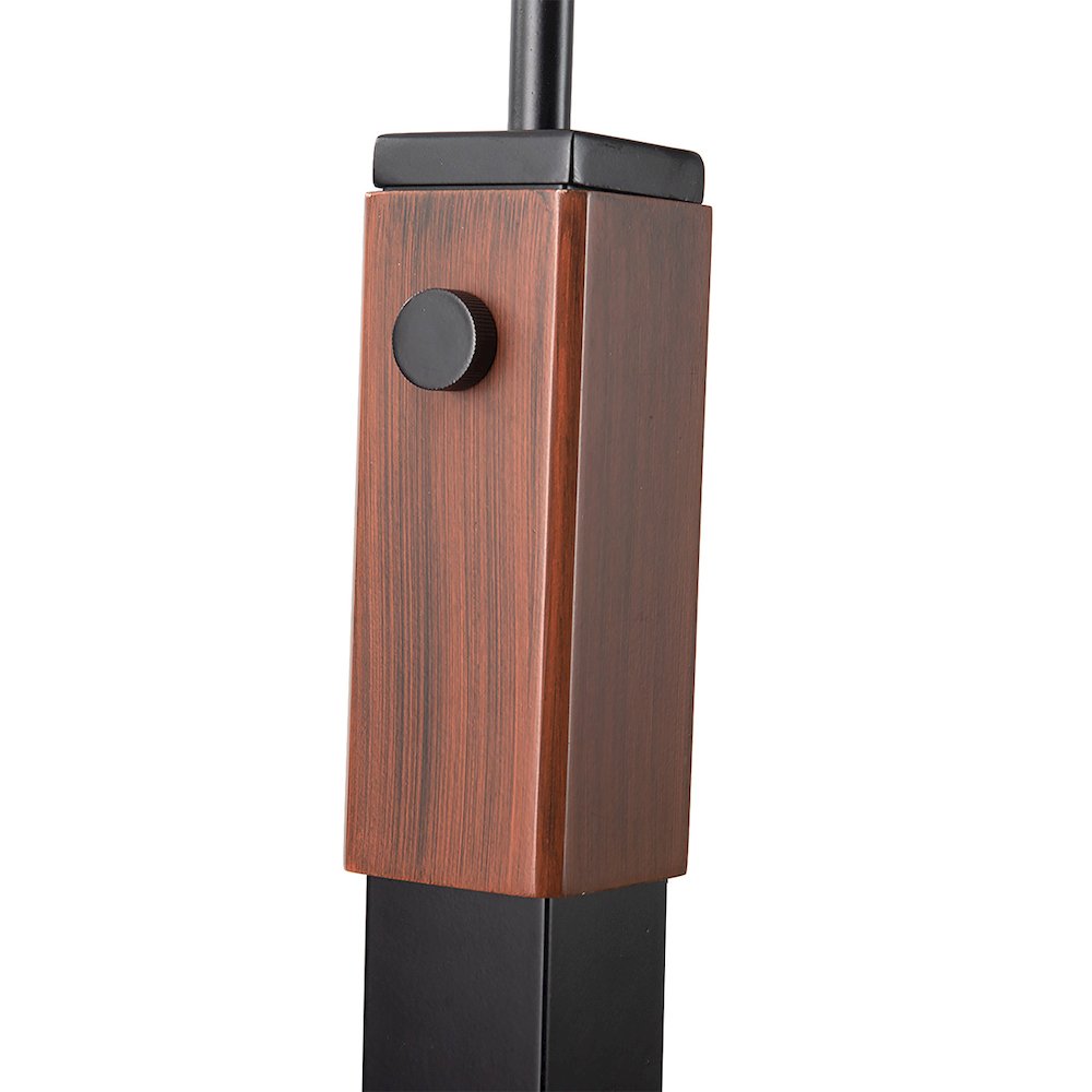 Layers Natural Mica 3 Light Arc Floor Lamp - 86", Charcoal Gray & Gunmetal. Picture 2