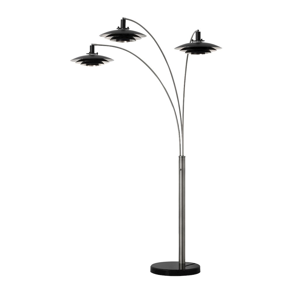 Rancho Mirage 3 Light Arc Floor Lamp - 84", Antique Nickel finish. Picture 1