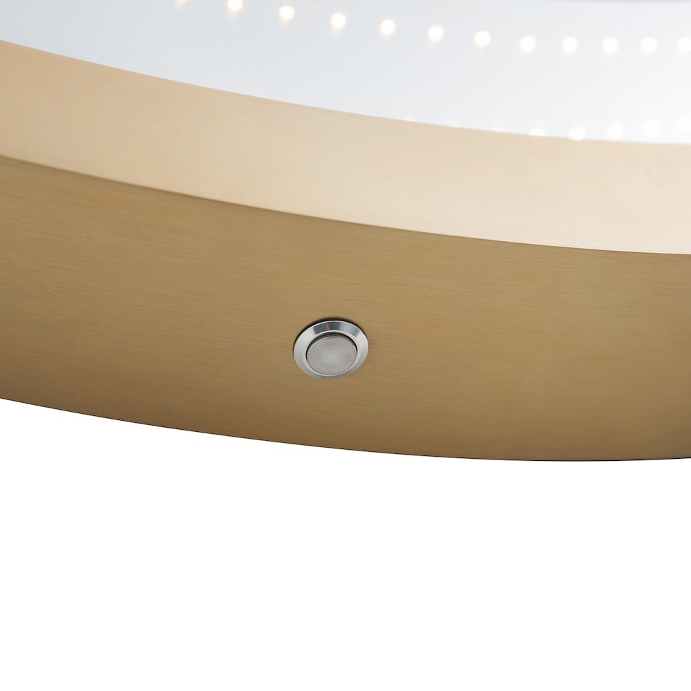 Starfall Vanishing Infinity LED Round Wall Mirror in Brass. Picture 2