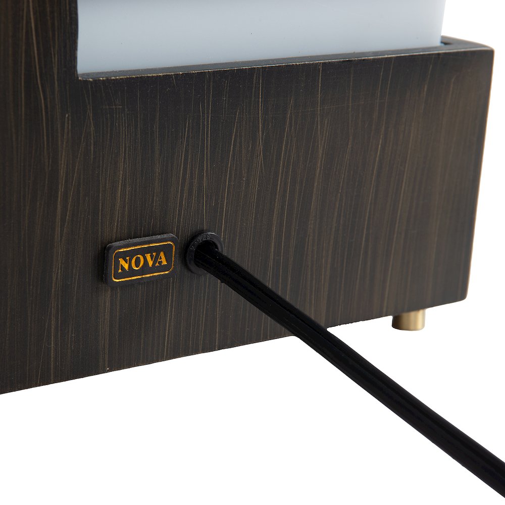 Zen Standing Table Lamp with Night Light - Gilded Ebony. Picture 3