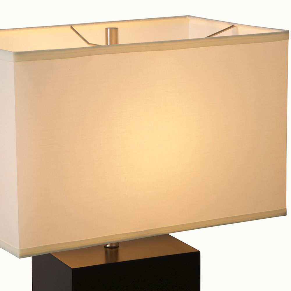 Zen Standing Table Lamp with Night Light - Dark Brown & Satin Nickel. Picture 8