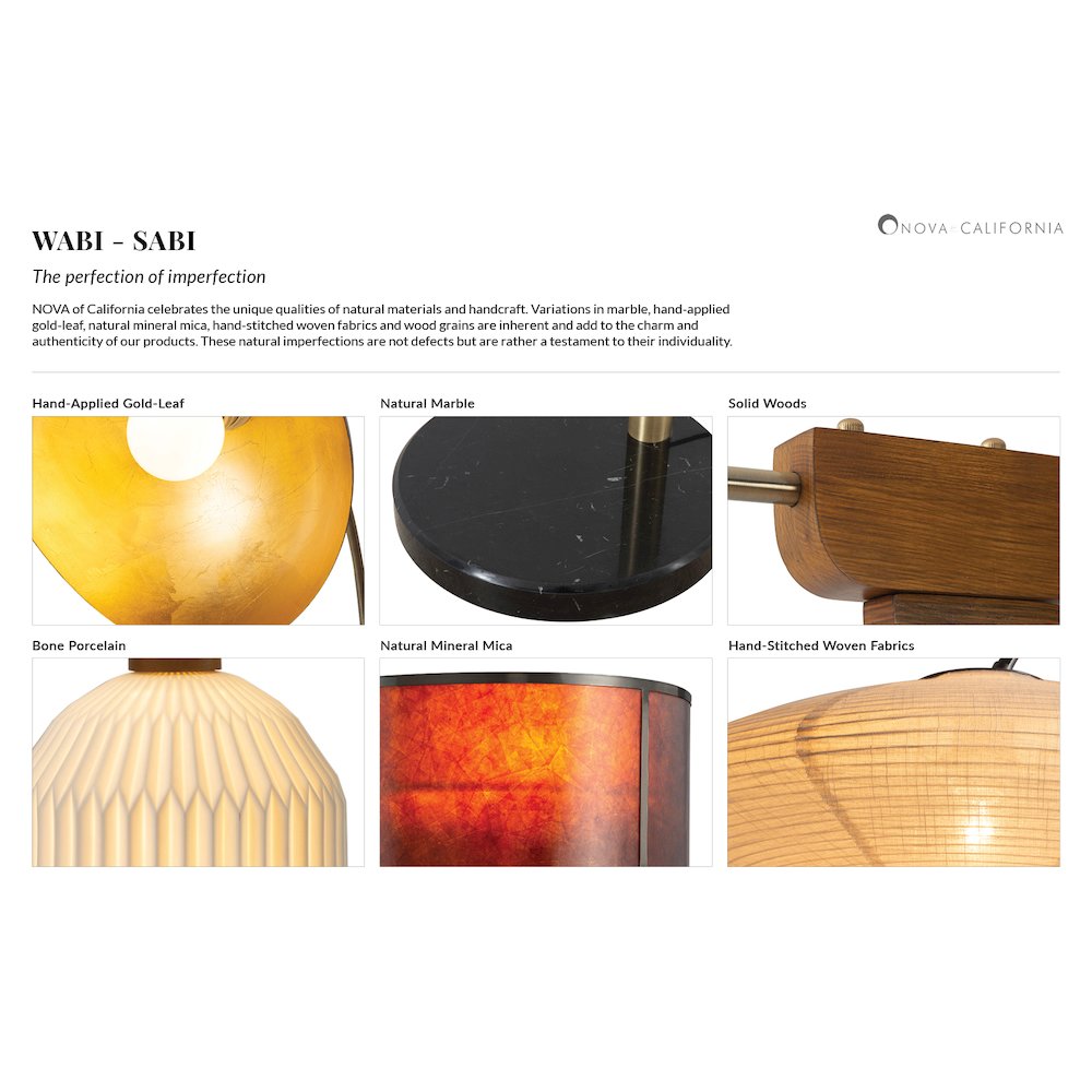 Luna Bella Accent Table Lamp - Black & Gold-leaf shade, Weathered Brass. Picture 10