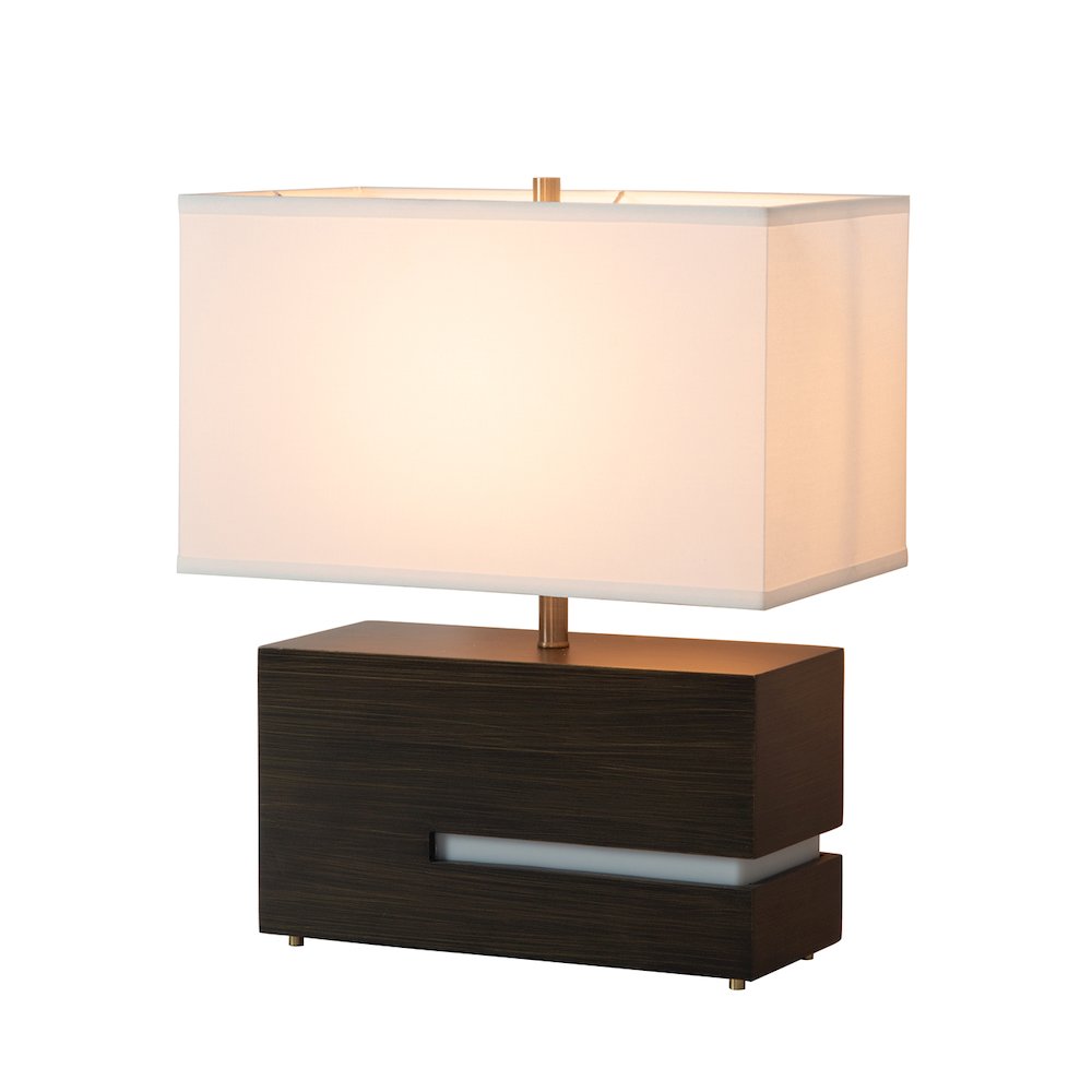 Zen Reclining Table Lamp with Night Light - Gilded Ebony. Picture 3