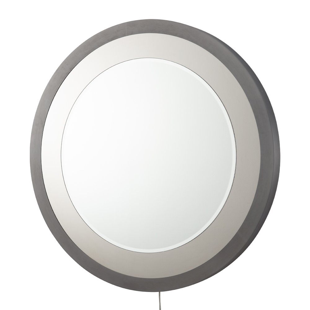 Starfall Vanishing Infinity LED Round Wall Mirror - Gunmetal. Picture 12