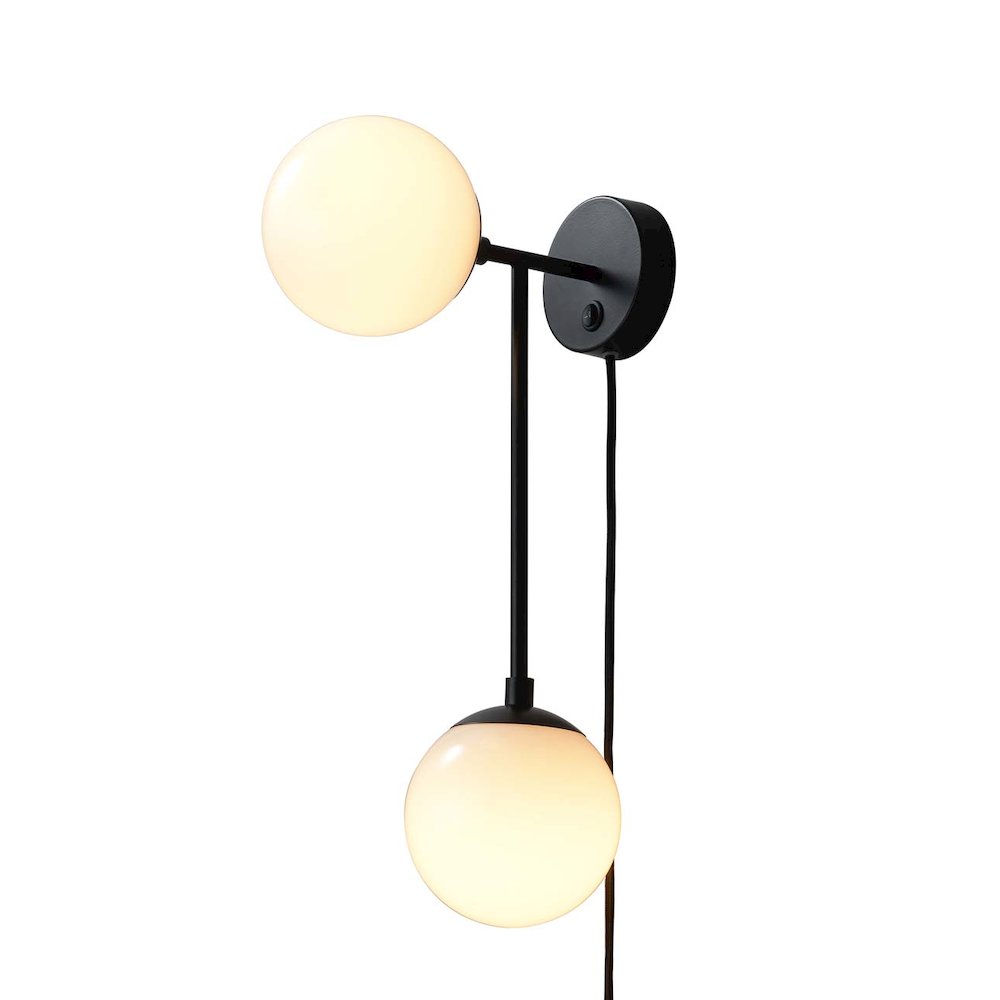 Duo Modern Contemporary Wall Sconce - Matte Black. Picture 4
