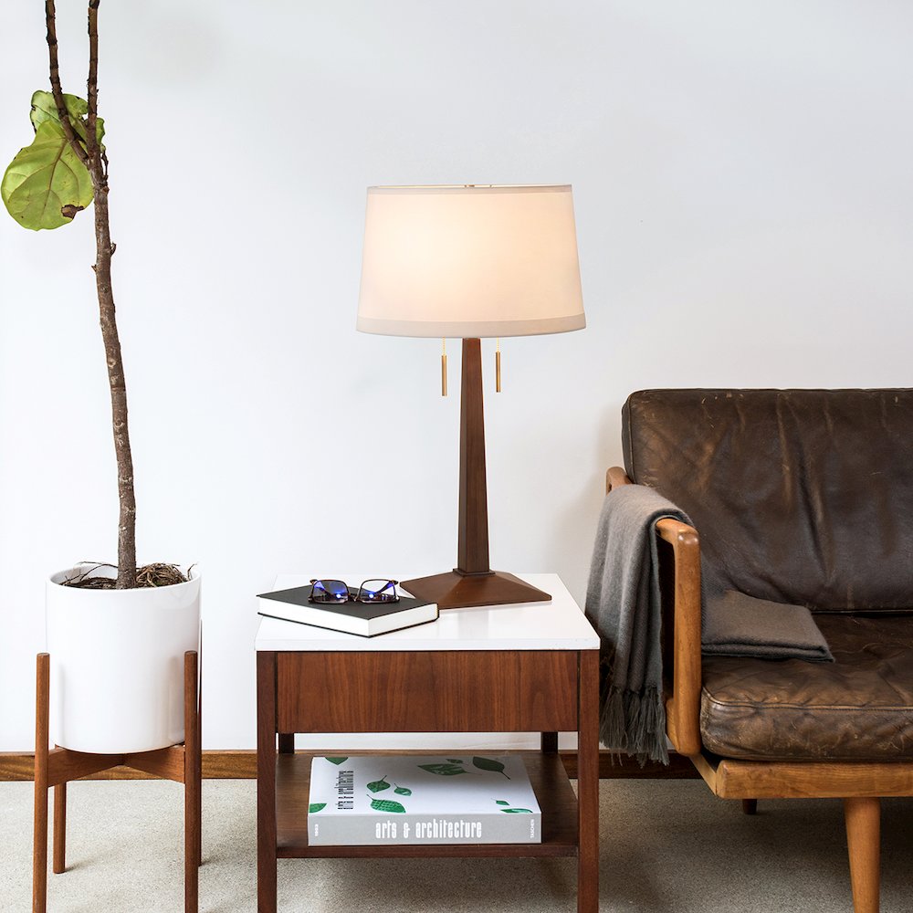 Taper Table Lamp - Dark Walnut. Picture 6