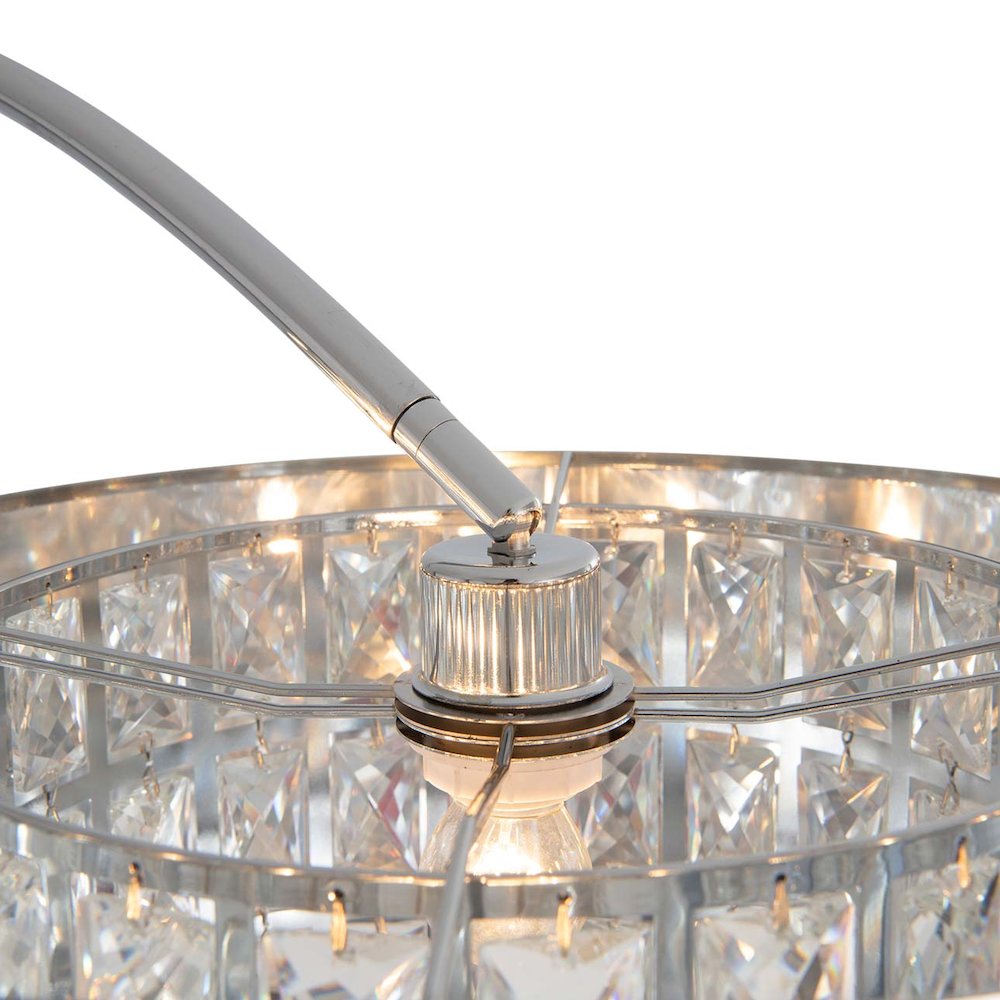 Marilyn 1 Light Arc Floor Lamp - Chrome. Picture 4